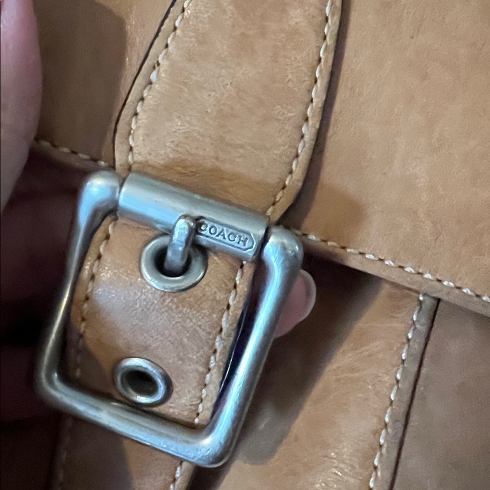 Vintage Coach Leather Buckle Backpack Bag - Picture 11 of 16